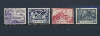 Lk54091 Malta 1949 U.  P.  U Anniversary Fine Lot Mnh