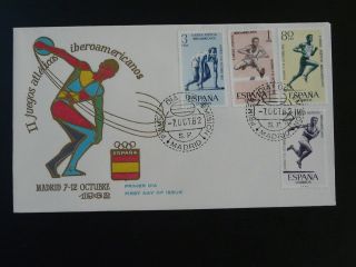 Athletics Ibero - American Olympic Games 1962 Fdc Spain 83098