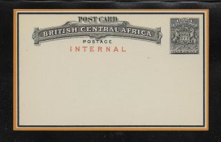British Central Africa 1893 1d Postal Card; H&g 1;