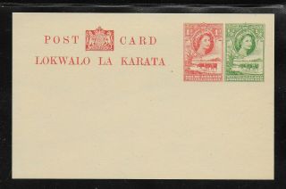 Bechuanaland Prot 1957 1d,  ½d Elizabeth Ii Postal Card; H&g 10;
