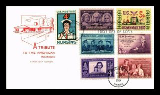 Dr Jim Stamps Us Tribute To American Woman Combo First Day Cover Farnum