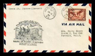 Dr Jim Stamps Havre St Pierre Rimouski Airmail First Flight Canada Cover