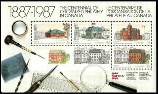Canada Stamp 1125a - Capex 87 (1987) 2 X 36¢,  1 X 42¢,  1 X 72¢ Mnh