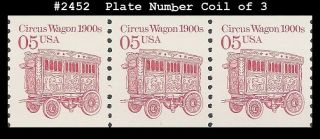 Us 2452 Mnh Pnc3 Pl 1 Circus Wagon Trans