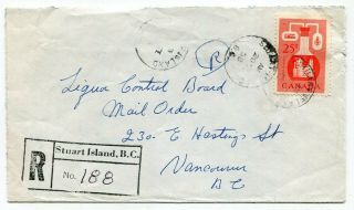 Dh - Canada Bc British Columbia - Stuart Island 1958 Cds - Registered Cover