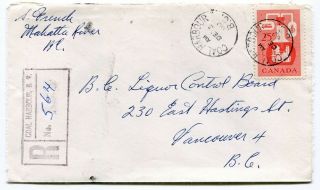 Dh - Canada Bc British Columbia - Coal Harbour 1960 Cds - Registered Cover