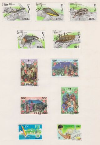 (fnt - 38) 1987 - 8 Fiji 3sets 11stamps To $1 (am)