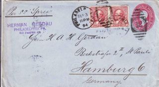 1894,  Philadelphia,  Pa To Hamburg,  Germany,  See Remark (30172)