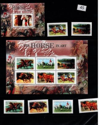/ Gambia - Mnh - Nature - Animals - Horses - Art - Painting