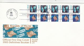 Palau 1985 Definitive Booklets Fdc Unadressed Vgc