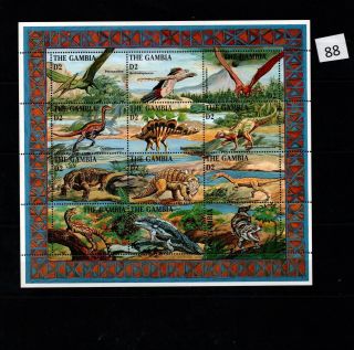 // Gambia - Mnh - Nature - Dinosaurs - Replites - Full Sheet