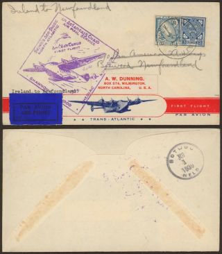 Ireland 1939 - 1st Flight Air Mail Cover To Newfoundland Canada 30521/10