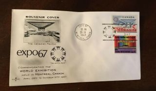 Canada 469 1967 Montreal Expo 67 5c Issue First Day Cover Rose Craft Cachet