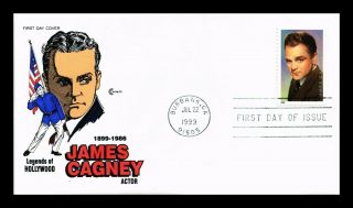 Dr Jim Stamps Us James Cagney Hollywood Legends Fdc Cover Craft Burbank