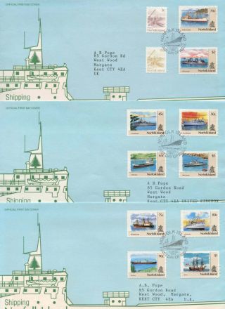 Norfolk Island 1990 - 1991 Ships Definitive Fdc First Day Cover Set C14004