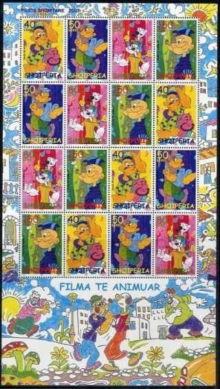 Albania 2003.  Animated Films Popeye Cartoon Movie.  Sheet Mnh