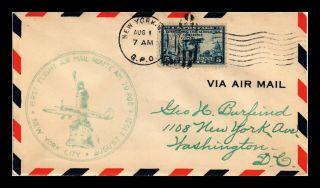 Dr Jim Stamps Us York Am 20 First Flight Air Mail Cover 1931