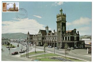Rail/trains Thematic Stamps - 1983 Maxicard Dunedin Railway Station Large Size
