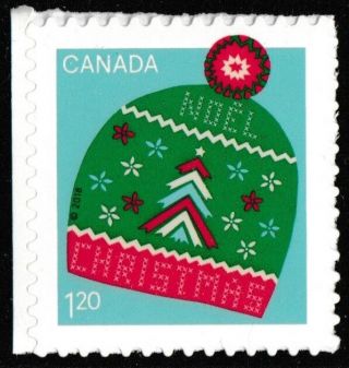 Canada 3135 Christmas Warm And Cozy Hat $1.  20 Single (from Booklet) Mnh 2018