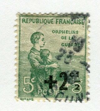 France; 1922 Early War Orphans Issue Fine 5c.  Value