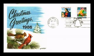 Dr Jim Stamps Us Christmas Combo Fdc Cover Snow Hill Maryland