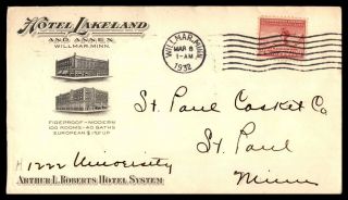 Mayfairstamps Us 1932 Hotel Lakeland Wilmar To St Paul Cover Wwb_31923