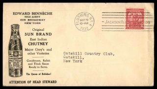 Mayfairstamps Us 1932 Sun Brand East Indian Chutney Flushing Cover Wwb_31991