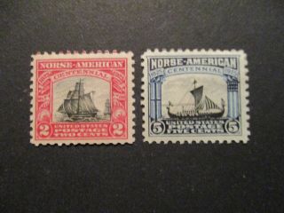 620 - 21 – Complete Set,  1925 Norse - American Issue,  2 Stamps