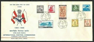 India Army In Vietnam Laos Cambodia Cachet Fdc First Day Cover,  Fpo Cancel 1968