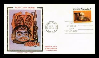 Dr Jim Stamps Pacific Coast Indians First Day Issue Silk Cachet Canada Cover