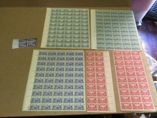 Vintage 204 U.  S.  Postage Stamps / Sheets 2c,  3c,  4c,  5c,  $7.  62 Fv Face Value