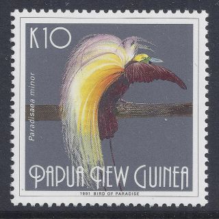 1991 Papua Guinea 10k Bird Of Paradise Fine Mnh/muh