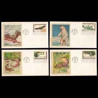 1971 Us 1430a Wildlife Conservation Set Of Colorano Silk Cachet Fdcs