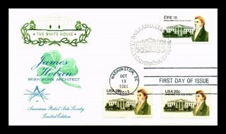 Dr Jim Stamps Us James Hoban White House Architect Combo First Day Cover