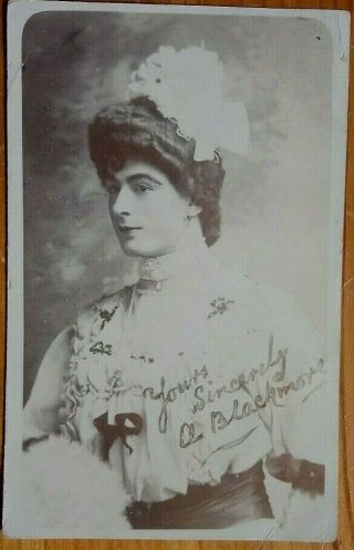 1908 Signed Real Photo Post Card Of Concert Party " Lady " From H.  M.  S.  Arrogant