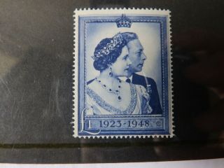 (a615) Gb 1948 Royal Silver Wedding £1 Unmounted Sg 494