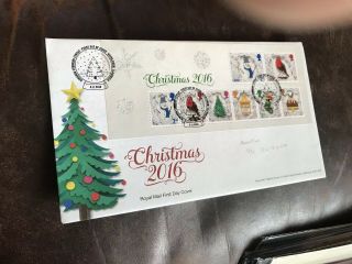 G.  B.  2016 Christmas Set On U/a Royal Mail First Day Cover,  Bethlehem Stamp X 2