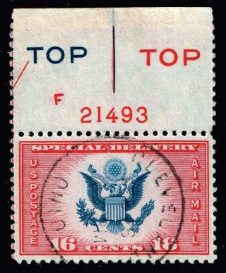 Us Stamp Bob Air Mail Ce2 – 1936 16c Airmail Spec Delivery 2 Top Pl Stea