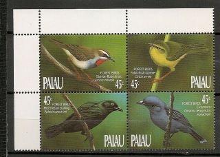 Palau 1990 Wildlife Fauna Forest Birds Vögel Oiseaux Compl.  Set Mnh