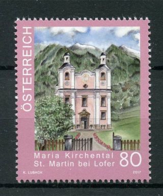 Austria 2017 Mnh Maria Kirchental 1v Set Tourism Churches Architecture Stamps