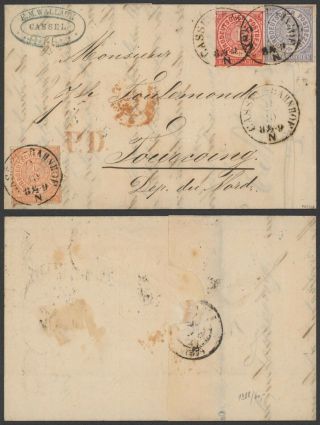 Germany North German Conf 1868 - Cover Kassel To Tourcoing France 35140/12