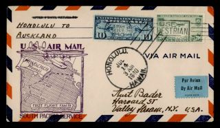 Dr Who 1940 First Flight Honolulu Hawaii To Auckland Zealand Fam 19 E47680