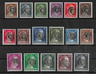 Lobau Germany Local 1945 Lh Set Of 17 Stamps Michel 4 - 11 & 13 - 21 Cv €150
