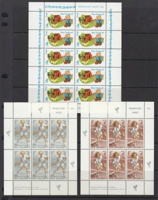 Zealand Group Of Health Miniature Sheets,  Never Hinged