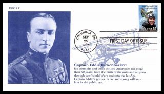 Mayfairstamps Us Fdc 1995 Captain Eddie Rickenbacker First Day Cover Wwb_32637
