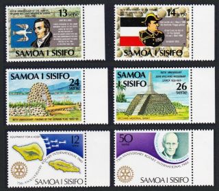 Samoa Anniversaries 6v With Margins Mnh Sg 565 - 570 Sc 525 - 530