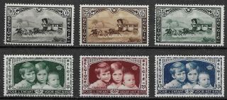 Belgium 1935 Semi - Postal Sets B163 - B165 & B166 - B168 Mm/mh