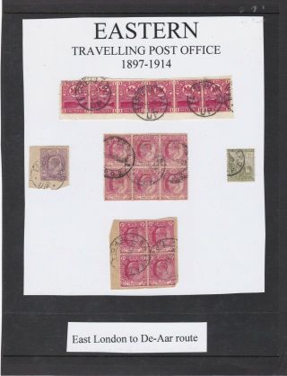 Cape Of Good Hope Tpo Travelling Post Office Cancels Eastern 1897 - 1914