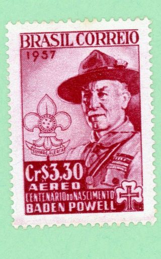 Brazil 1 Stamp,  Sc C87,  Boy Scout - Baden Powell,  1957,  Mnh