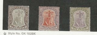 Montserrat,  Postage Stamp,  14,  16 - 17 Wnk2 Hinged,  1903,  Jfz